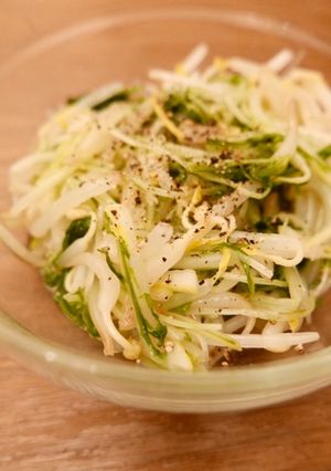 作り置き！水菜ともやしのナムル風おひたし-レシピのメイン写真