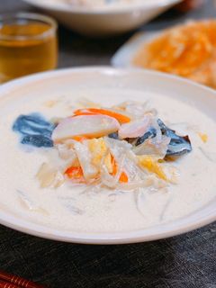 白菜で野菜たっぷり豆乳ちゃんぽん-レシピのメイン写真
