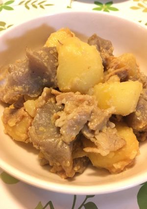 簡単煮物 豚肉とじゃがいもの味噌煮-レシピのメイン写真