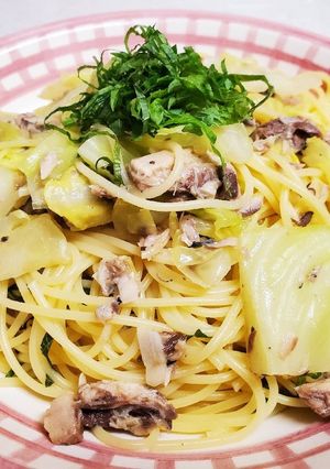 簡単★鯖缶とキャベツのパスタ-レシピのメイン写真