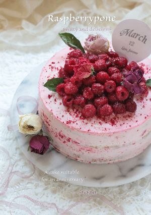 ラズベリポーネ❧デコレーションケーキ-レシピのメイン写真