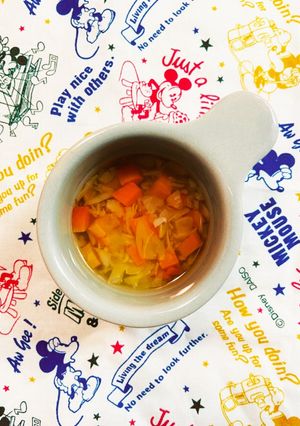 離乳食中期✩.*˚キャベツと人参のスープ-レシピのメイン写真