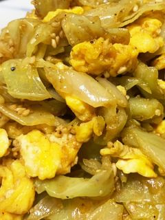 キャベツと炒り卵の胡麻和え-レシピのメイン写真