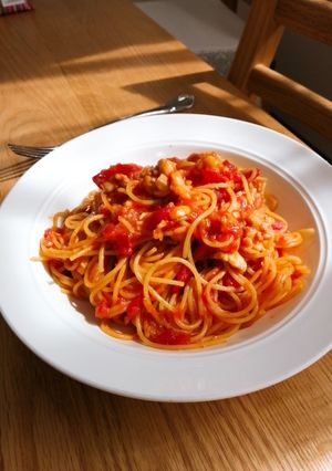 レンジだけ！超時短☆テンペのトマトパスタ-レシピのメイン写真