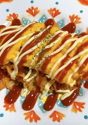 マヨソテーオムレツ（オムライス）-レシピのメイン写真