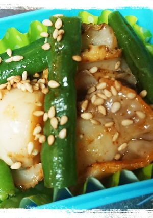 お弁当に☆ベビーホタテといんげん炒め-レシピのメイン写真