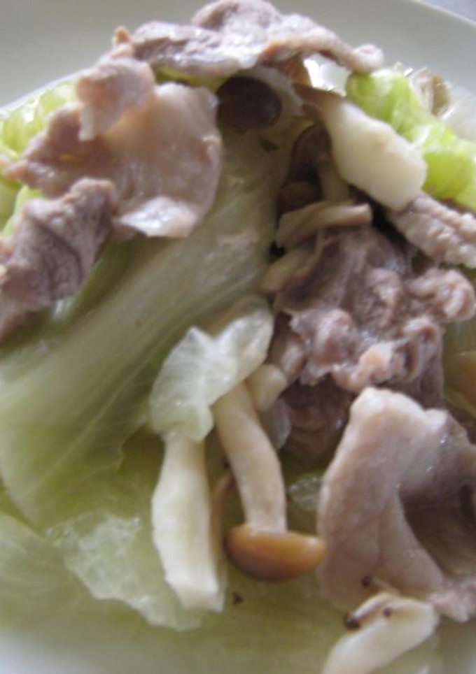 減塩★豚肉とレタスの酒蒸し-レシピのメイン写真