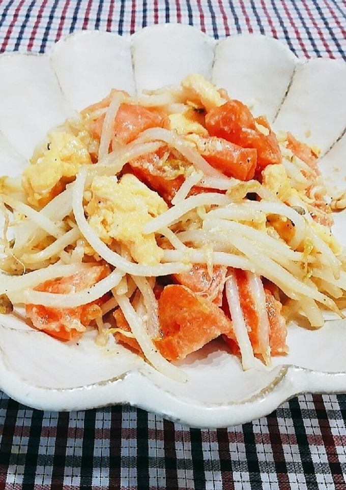 もやしとトマトの味噌マヨ炒め♬-レシピのメイン写真