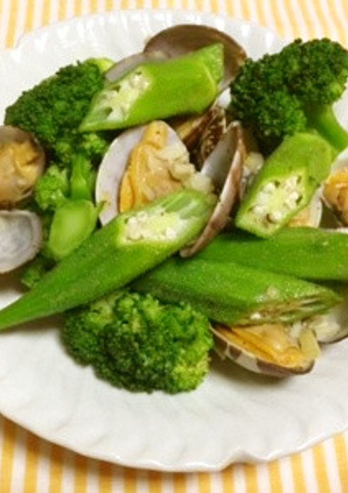 ベジ♪野菜とあさりのにんにく炒め-レシピのメイン写真