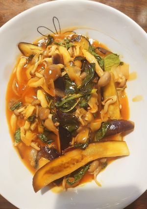 茄子＆ベーコン茸のチリソース和え-レシピのメイン写真