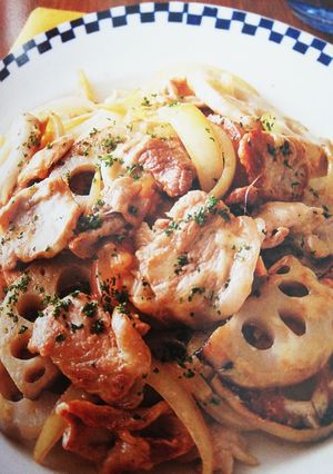 レンコンと豚肉のマヨチーズ炒め-レシピのメイン写真