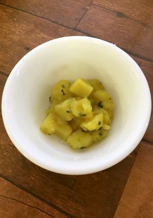 【離乳食９か月～】さつま芋と青菜とろみ煮-レシピのメイン写真