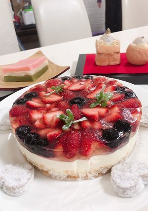 苺のレアチーズケーキ♪-レシピのメイン写真