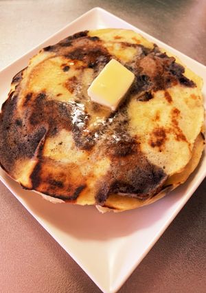 ブルーベリーとバナナのもちもちパンケーキ-レシピのメイン写真