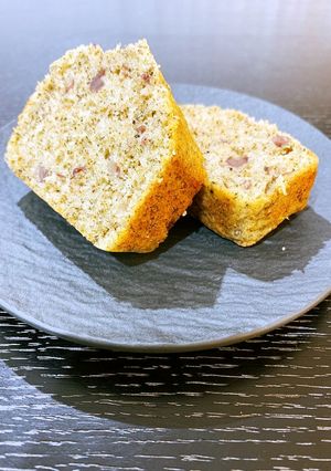 【病院】ほうじ茶とあずきケーキ【おやつ】-レシピのメイン写真