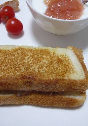 ホットサンドで作る☆ツナとらっきょ-レシピのメイン写真