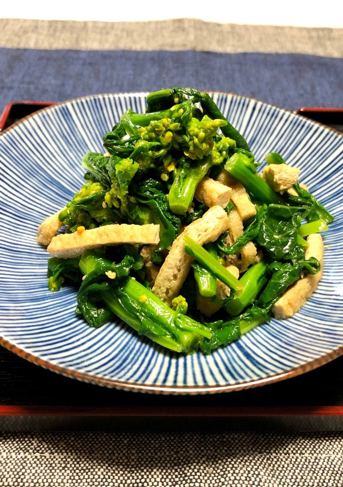 菜の花と油揚げの辛子和え-レシピのメイン写真