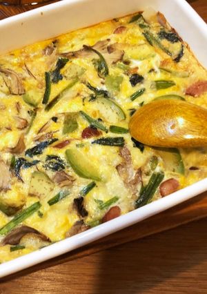 琺瑯バットで豆乳キッシュ（糖質オフ）-レシピのメイン写真