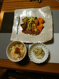 ヨウサマの減塩夕食ブリの梅味噌照り焼き⑨-レシピのメイン写真