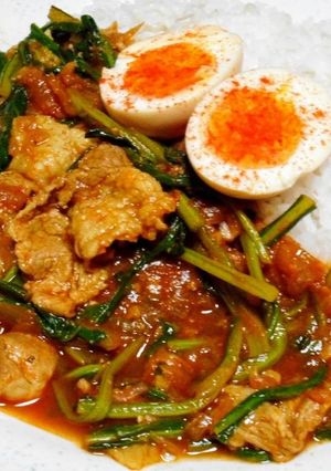 シャキシャキ京野菜壬生菜のスパイスカレー-レシピのメイン写真