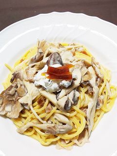 奈良漬けでコク☆ヨーグルトクリームパスタ-レシピのメイン写真