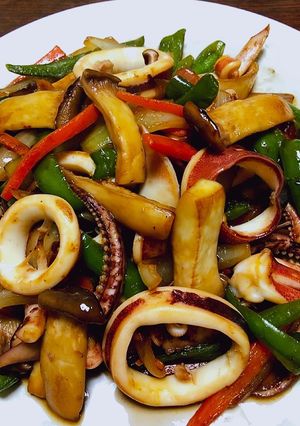 野菜とイカの油炒め-レシピのメイン写真