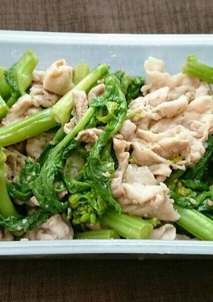 菜の花と豚しゃぶ肉のサラダ-レシピのメイン写真