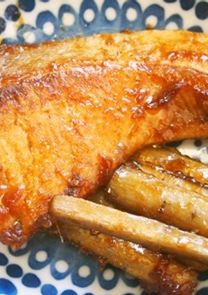 ブリとゴボウの生姜照り焼き♪-レシピのメイン写真