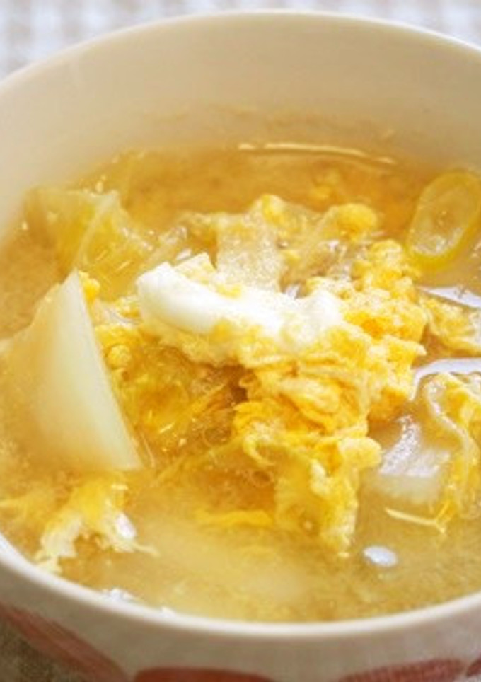 白菜と卵のお味噌汁♪ほっとする甘さ-レシピのメイン写真