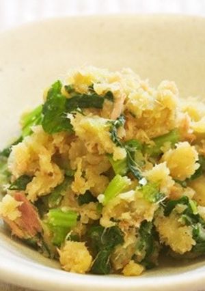 小松菜・さつま芋のツナ醤油和え♪-レシピのメイン写真