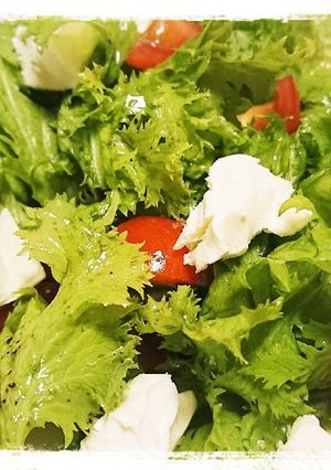 わさび菜とクリームチーズのサラダ-レシピのメイン写真