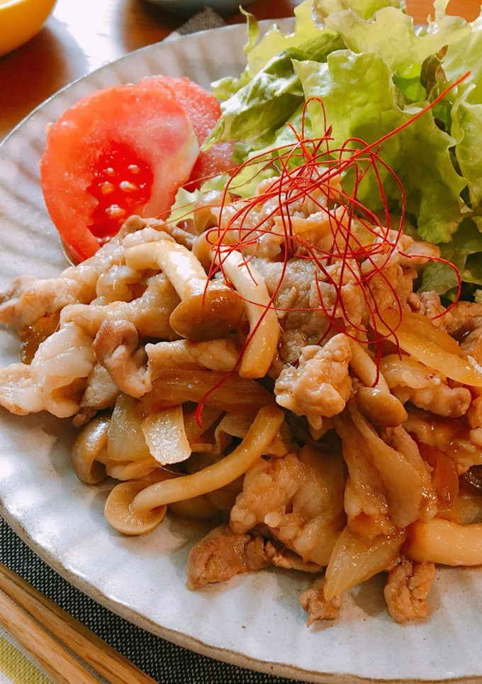 簡単節約おかず♡豚肉ときのこの甘辛炒め-レシピのメイン写真