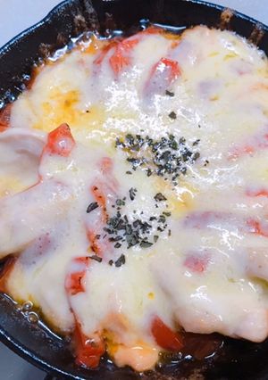 胸肉とトマトのチーズ焼き-レシピのメイン写真