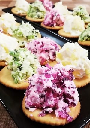 クリームチーズ&漬物の和洋折衷カナッペ-レシピのメイン写真