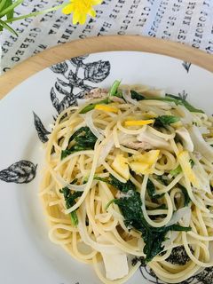 春菊とツナのパスタ☆レモンの香り-レシピのメイン写真