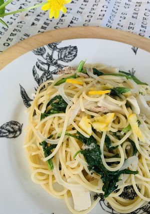 春菊とツナのパスタ☆レモンの香り-レシピのメイン写真
