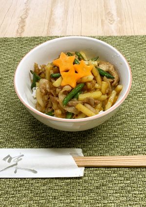 新じゃがとインゲンの甘辛丼♪めっけ-レシピのメイン写真