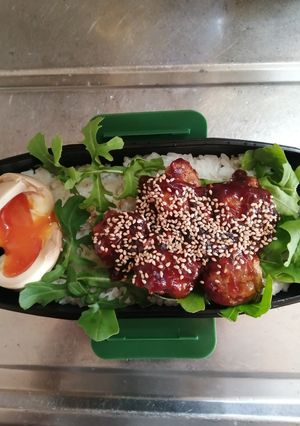 旦那弁当55『肉団子丼』-レシピのメイン写真