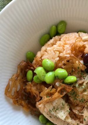 炊飯器だけで、チキンライス(豆入り)-レシピのメイン写真
