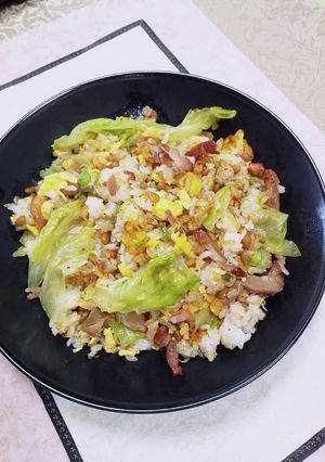 栄養たつぷり納豆レタスチャーハン-レシピのメイン写真