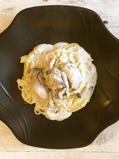牡蠣のクリームパスタ-レシピのメイン写真