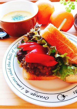 がっつりハンバーグサンド-レシピのメイン写真