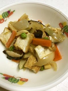 生揚げと野菜の煮つけ ★宇都宮学校給食-レシピのメイン写真