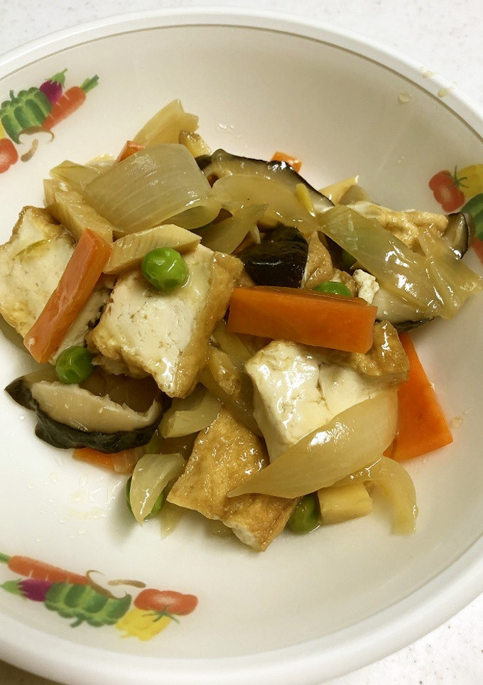 生揚げと野菜の煮つけ　★宇都宮学校給食-レシピのメイン写真
