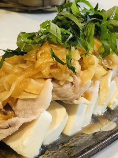 新玉ねぎ♡ダイエット♡豚しゃぶ豆腐サラダ-レシピのメイン写真