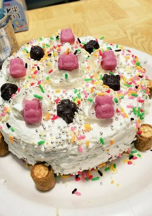 親子で作れる！簡単デコケーキ-レシピのメイン写真