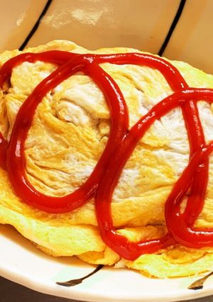 炊飯器でケチャップライス　冷凍唐揚げで-レシピのメイン写真