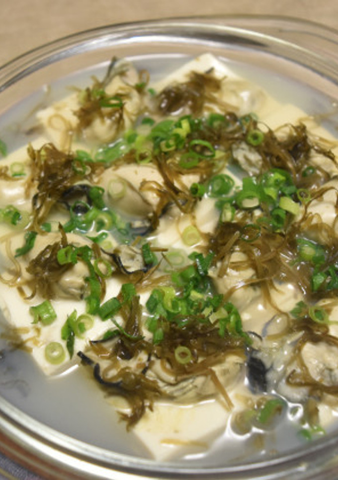 豆腐とカキの酒蒸し-レシピのメイン写真
