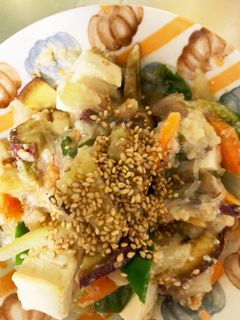 全てレンジ豆腐春雨梅スタそぼろ炒め煮-レシピのメイン写真
