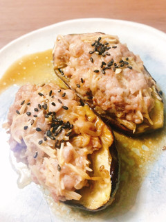 速攻☆こんもりひき肉のレンチンなす♡-レシピのメイン写真